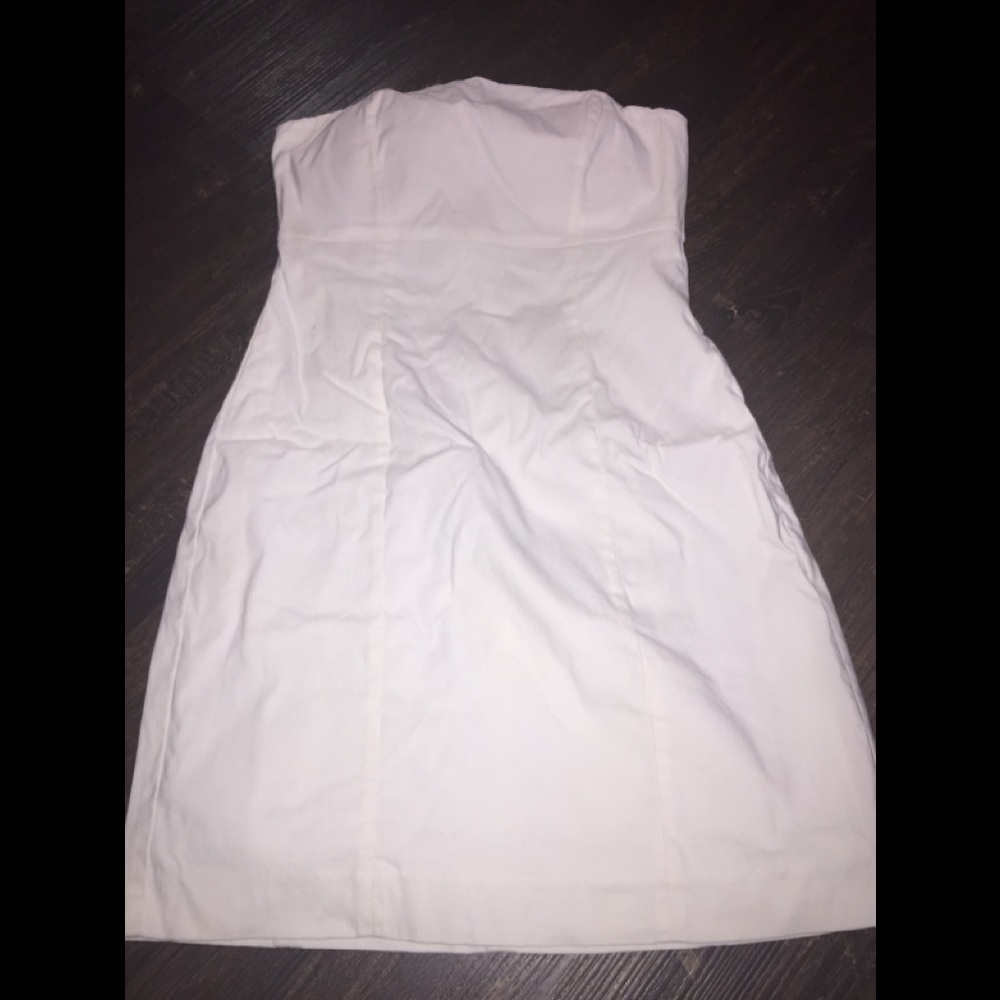Express Strapless White Dress